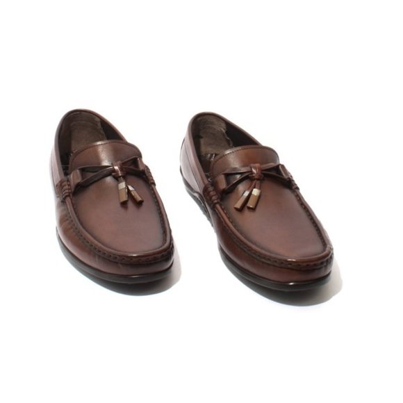 ROBERTO SERPENTINI 48252a Brown Leather Tassel Moccasins Loafers main image 6